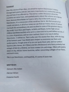 Foreword, hastily written by some Year 10 pupils.